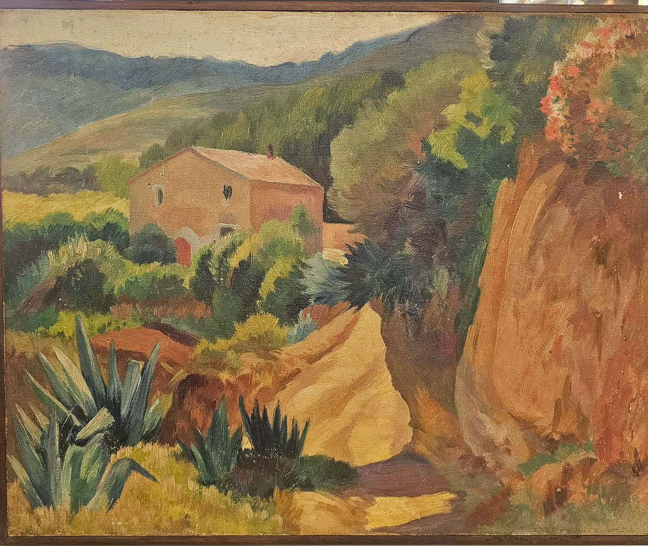 JOSEP RIBOT I CALPE (1888-1974). Paisaje (Horta y sus alrededores), óleo sobre lienzo.