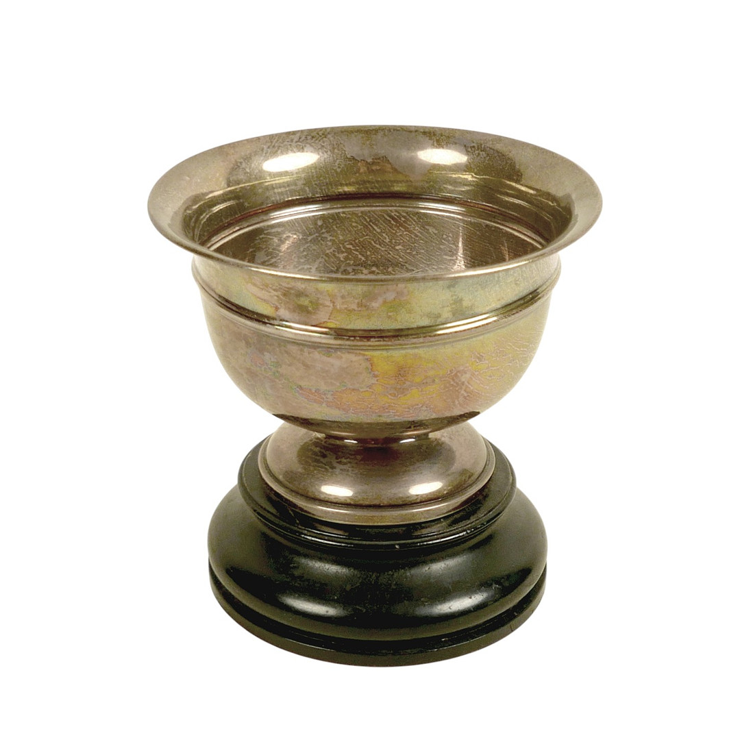 A GEORGE V SILVER BOWL.