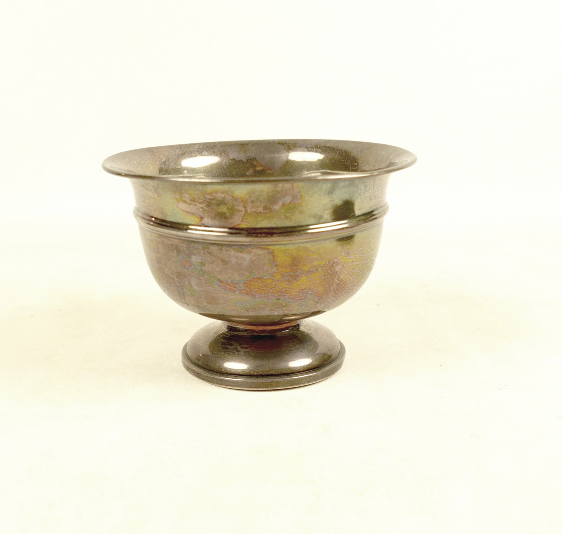 A GEORGE V SILVER BOWL.