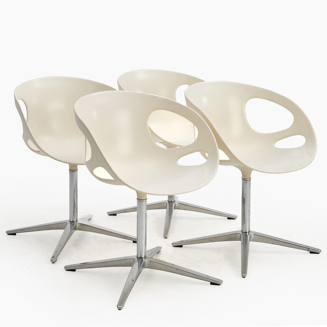HIROMICHI KONNO. Stolar, 4 st, "Rin", Republic of Fritz Hansen, Danmark, 2010, etikettmärkta.