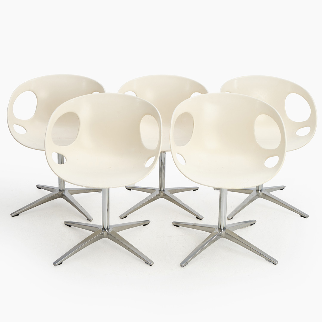 HIROMICHI KONNO. Stolar, 5 st, "Rin", Republic of Fritz Hansen, Danmark, 2010, etikettmärkta.