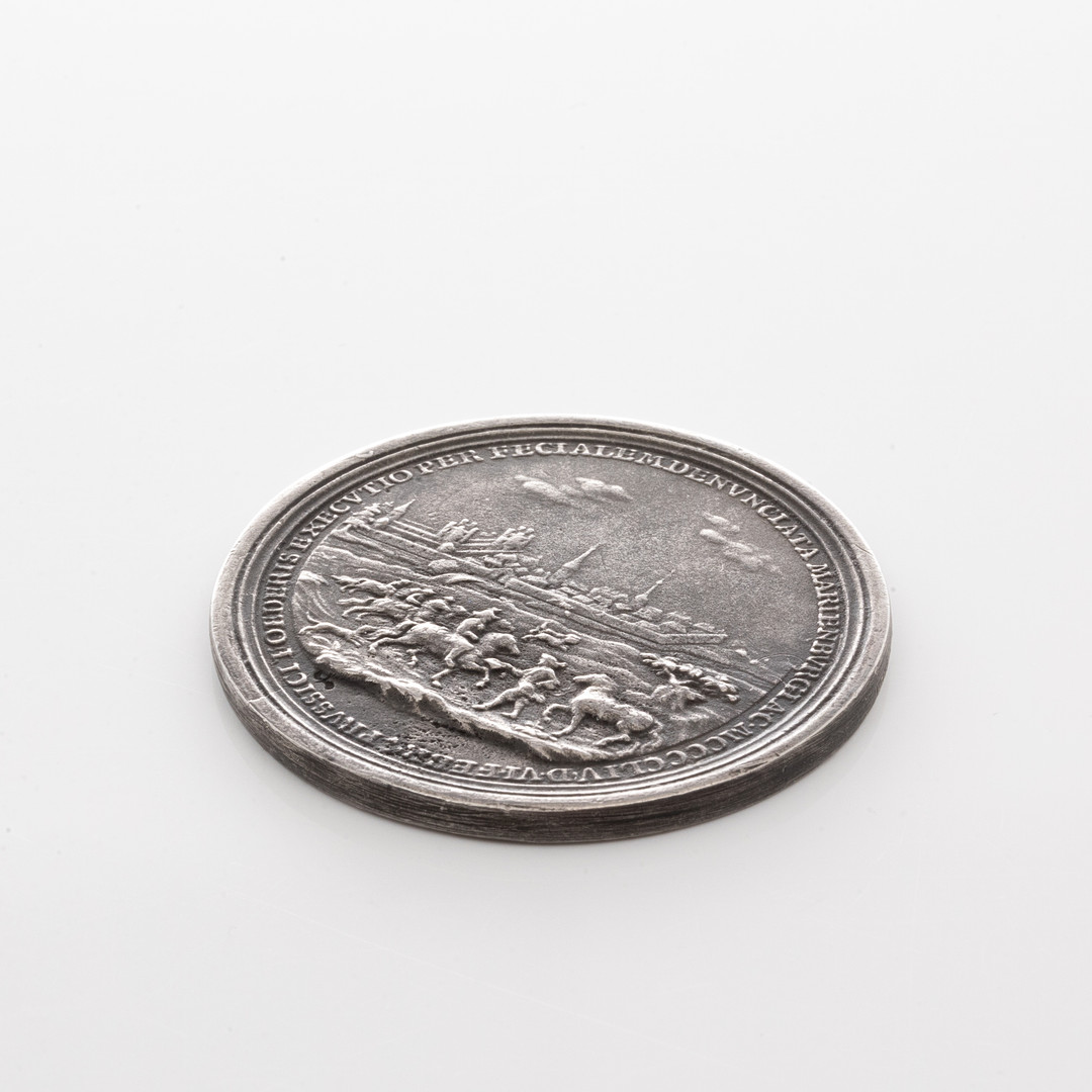 MINNESMEDALJ, August III, medalj präglad i silver, Preussen och Toruns återkomst till Polen.