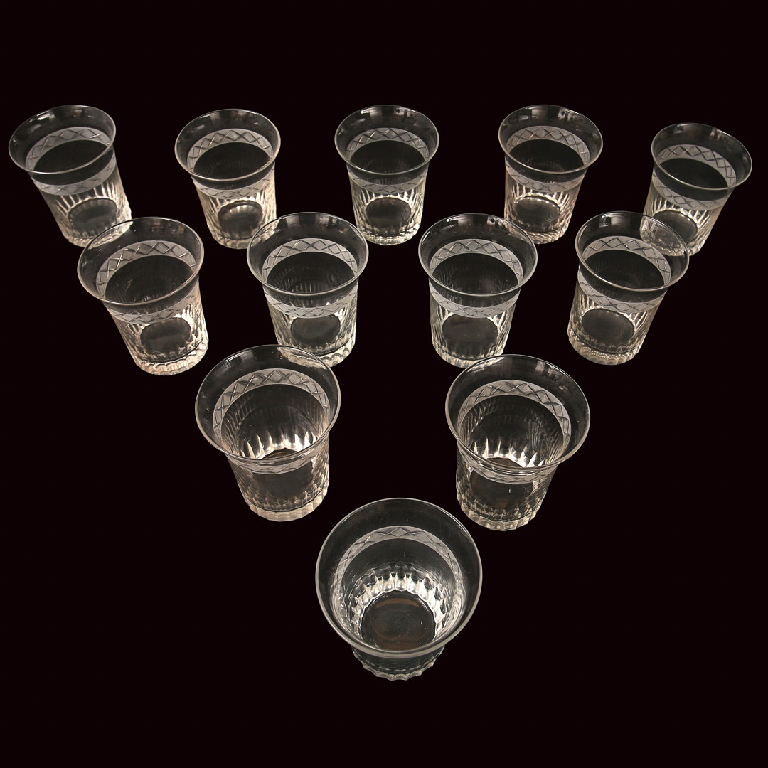 SELTERGLAS, 12 st. "Soliden", Orrefors.