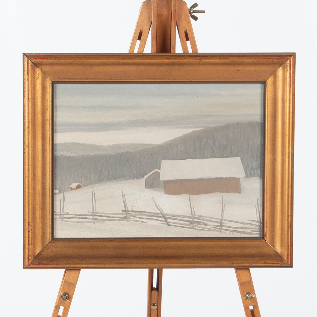 ANDERS PAULUS "PAUL" GRUNDMARK (1887–1972. Olja på duk, vintelandskap.