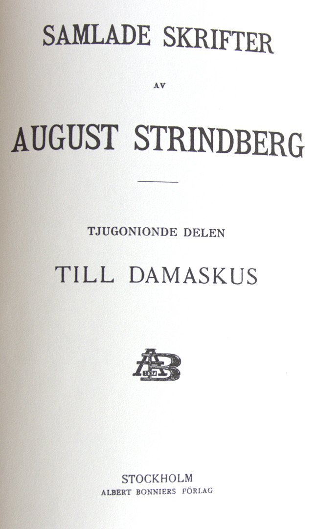 AUGUST STRINDBERG. Böcker, 49 helfranska band, "Stringberg samlade skrifter", Albert Bonniers Förlag, 1987.