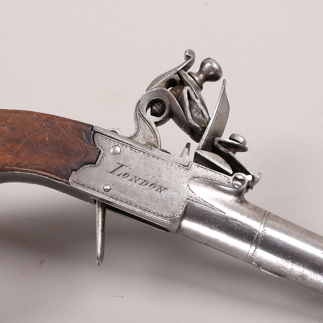 FLINTLÅSPISTOL, Thomas, London, England, 1700-talets andra hälft.