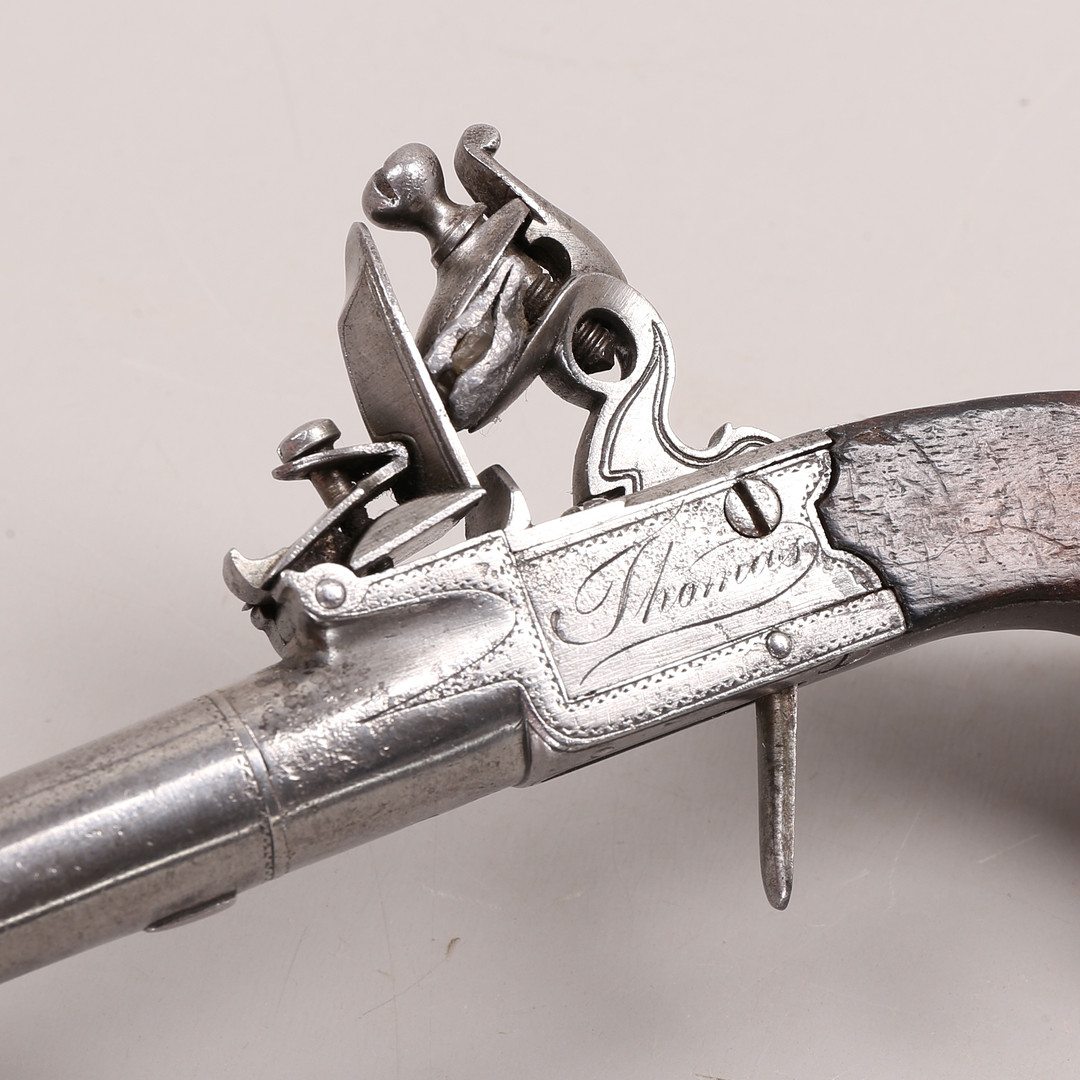 FLINTLÅSPISTOL, Thomas, London, England, 1700-talets andra hälft.