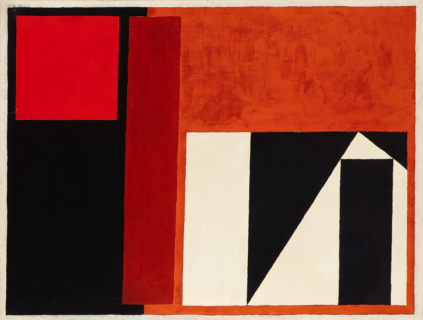 POUL L. ANDERSEN (1927-2015). Konkret komposition, olie på lærred, signeret og dateret 1955-56.