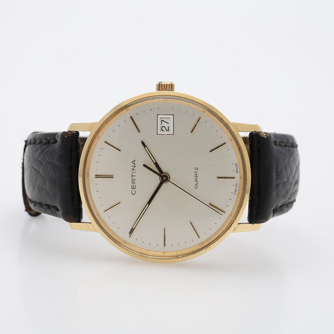 HERRARMBANDSUR, 14K GULD CERTINA, QUARTZ.