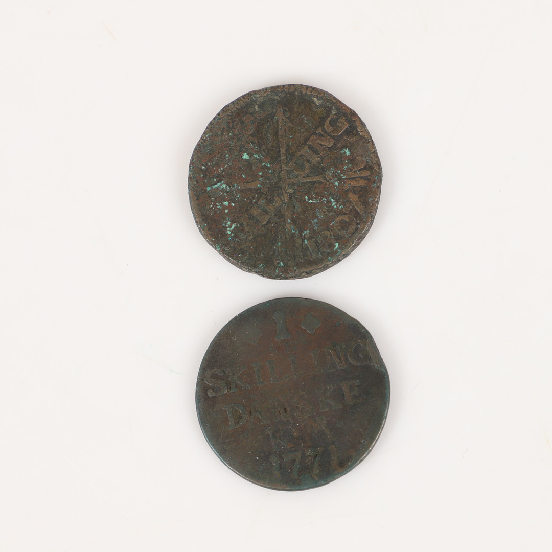 MYNT, 6 stycken, koppar, Sverige & Danmark, 1700/1800-tal.