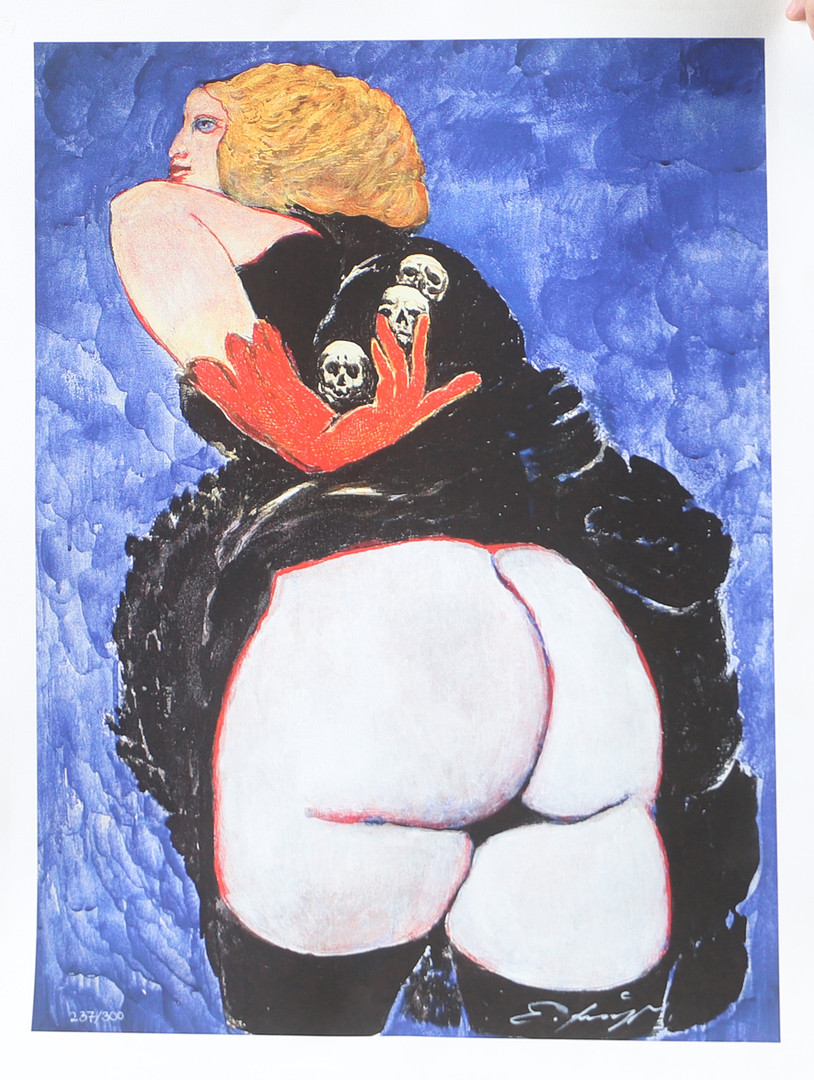 ERNST FUCHS. EFTER. Tryck, 2 stycken, signerade i tryck.