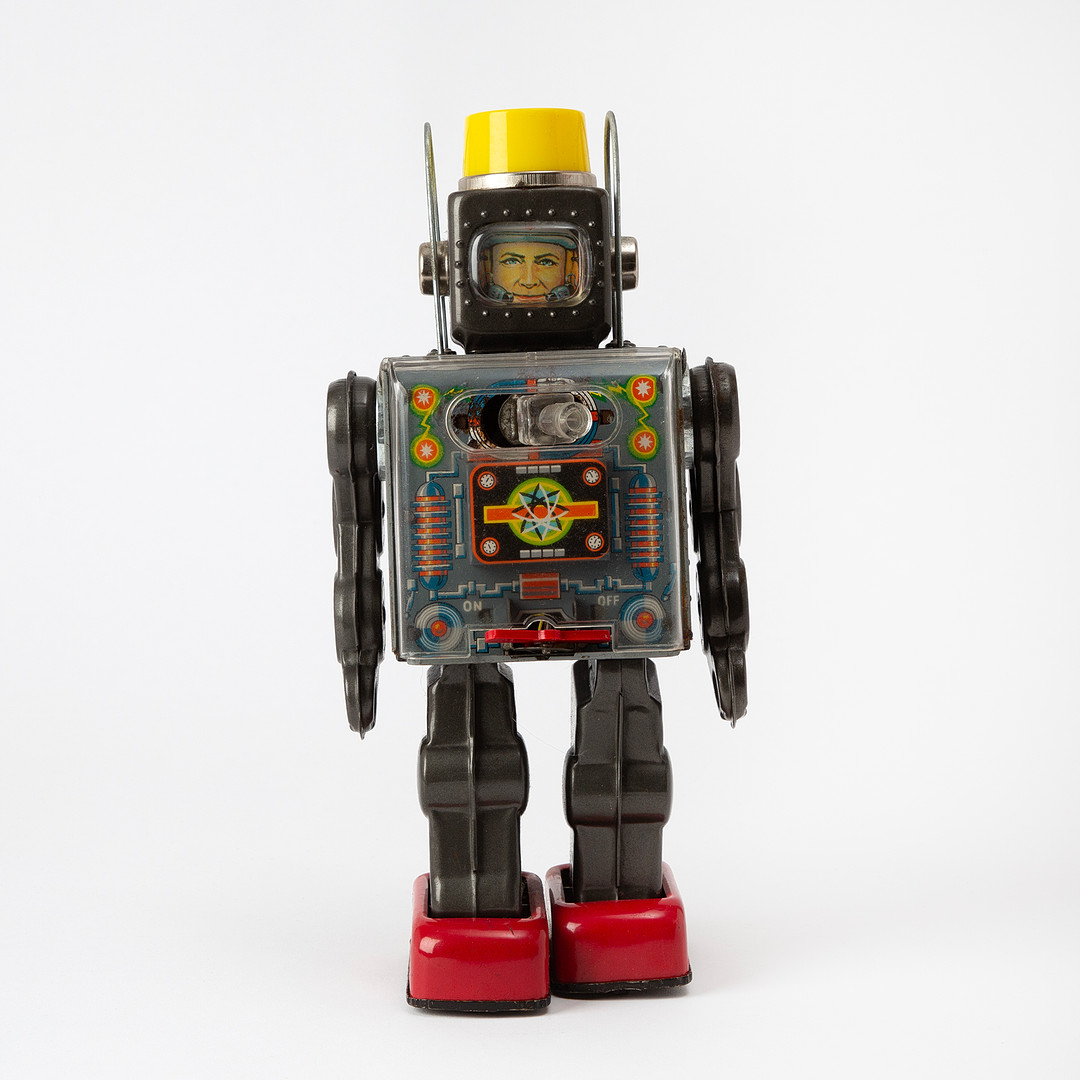 HORIKAWA. "Fighting Space Man", robot plåt och plast, Japan, 1960-tal.