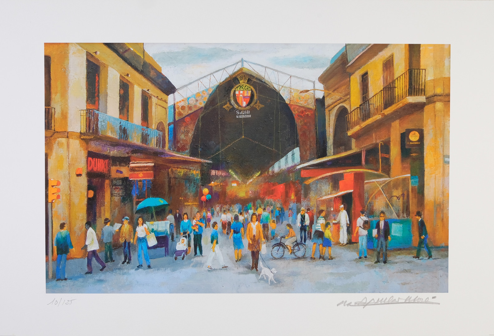 RAMON AGUILAR MORÉ (1924-2015). La Boqueria de Barcelona. Impresión digital sobre papel. Firmada y enumerada 10/125.