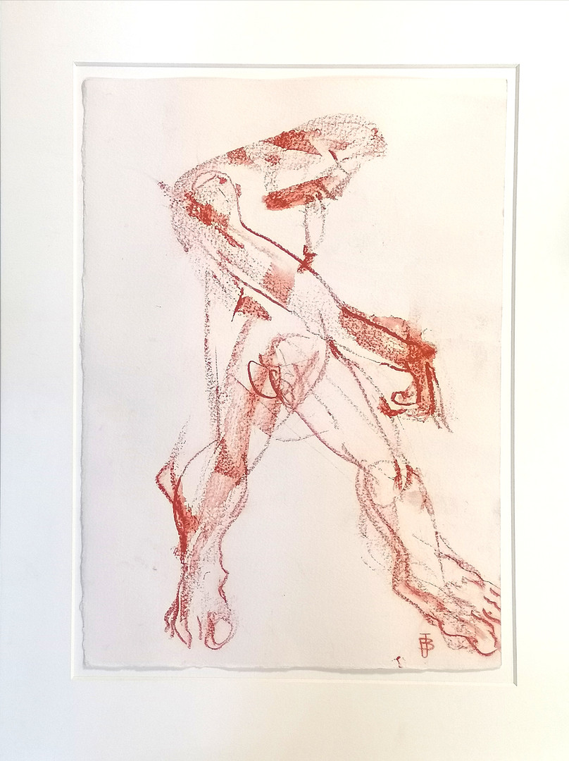 *PASTEL NUDE STUDY SIGNED JB.