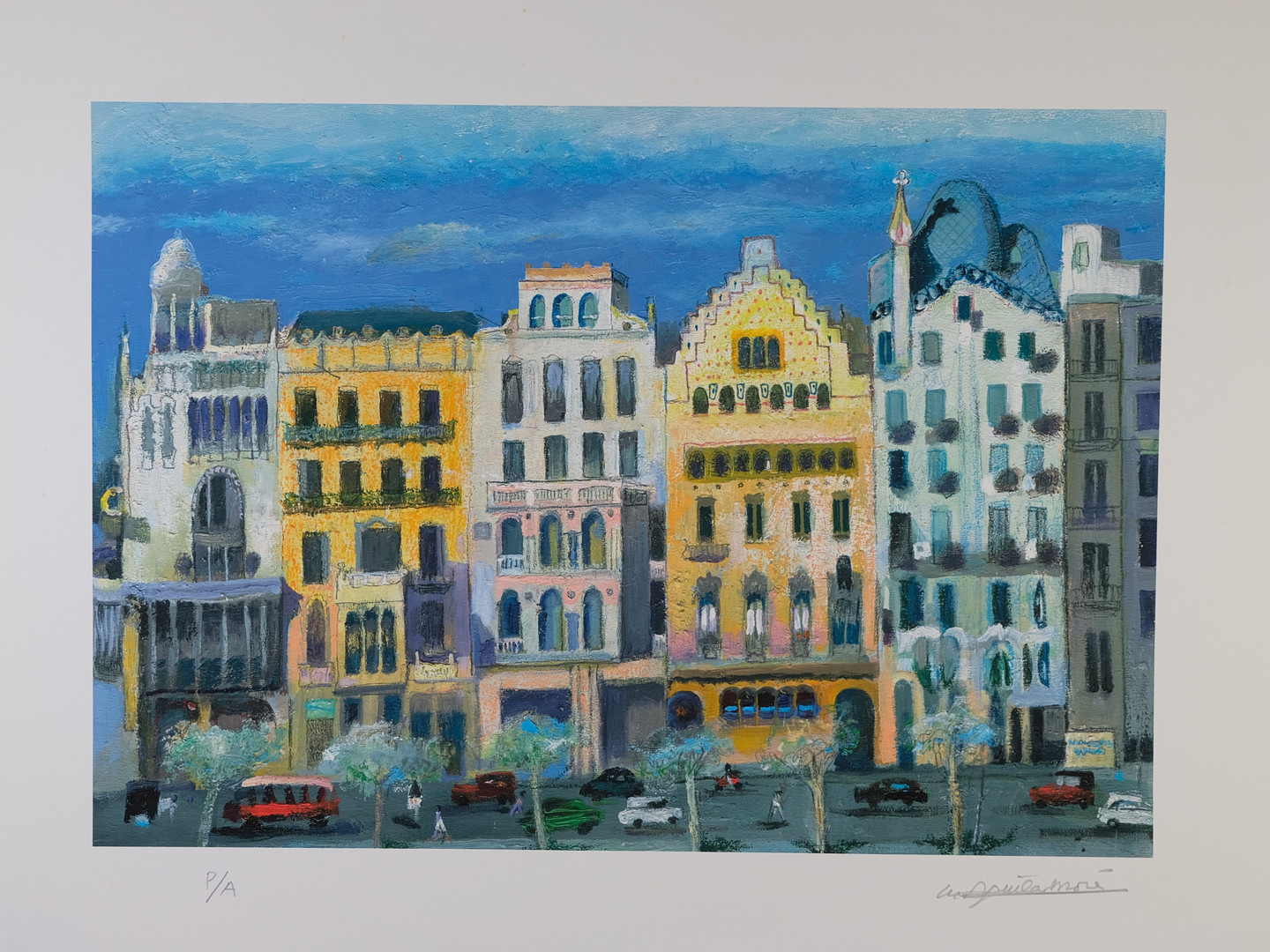 RAMON AGUILAR MORÉ (1924-2015). Vista Casa Batlló Gaudí Barcelona. Impresión digital sobre papel, P.A.