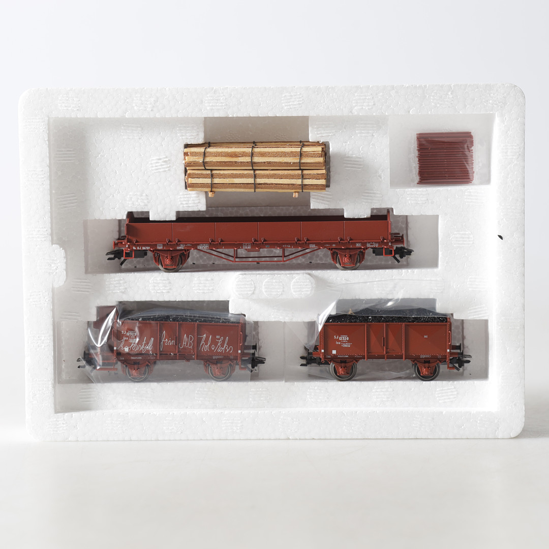 VAGNSET, 2 st. 46038, H0, SJ:s godsvagnar, Märklin.