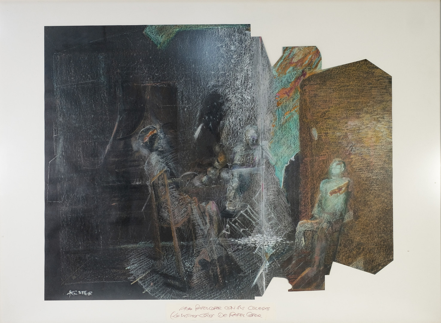 KUNO KÜSTER (1939). “Los últimos locos de Rafel Cofer”. Pastel y ceras sobre papel.