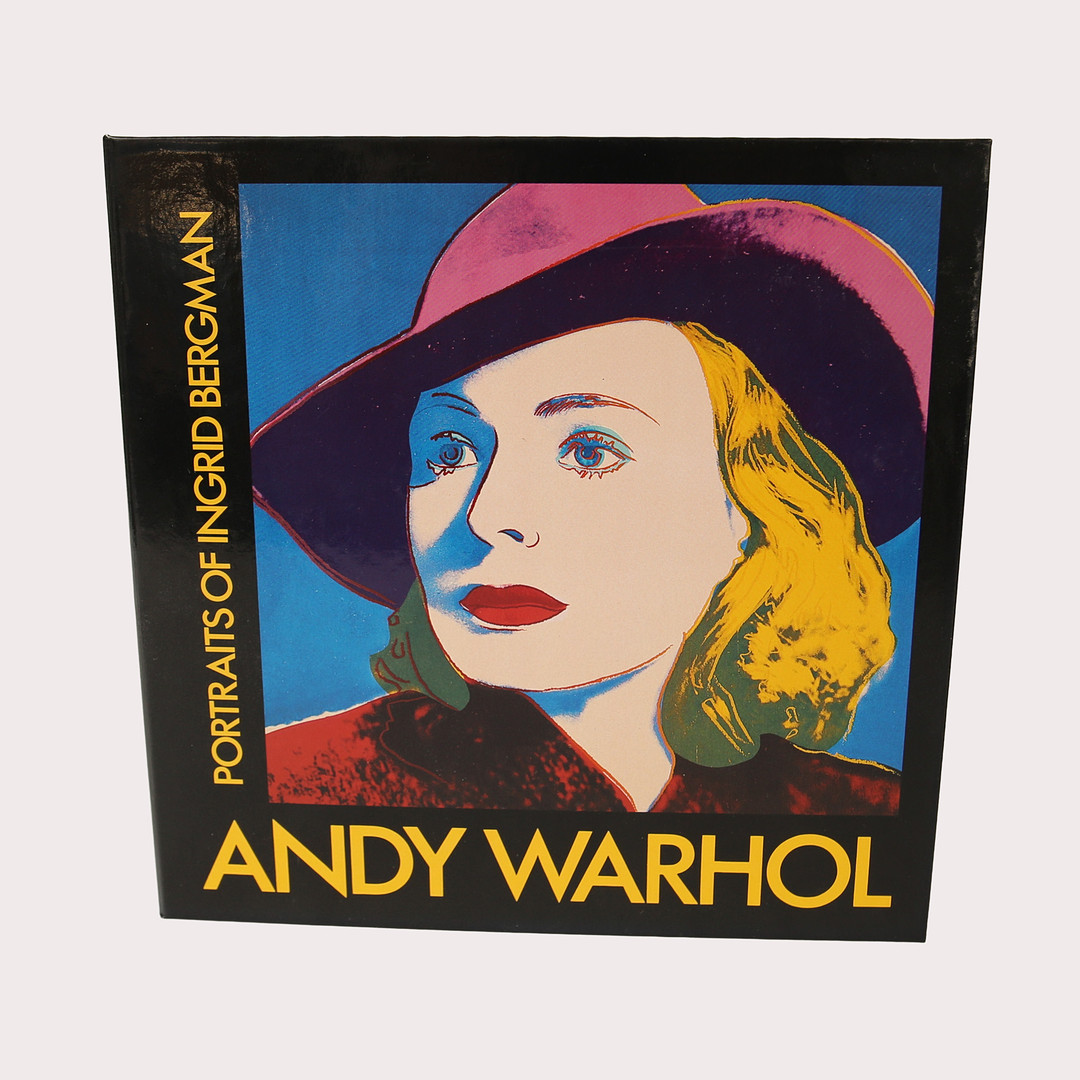 ANDY WARHOL. Bok, "Portraits of Ingrid Bergman", Edition Galerie Börjeson. Tryckt år 1983.