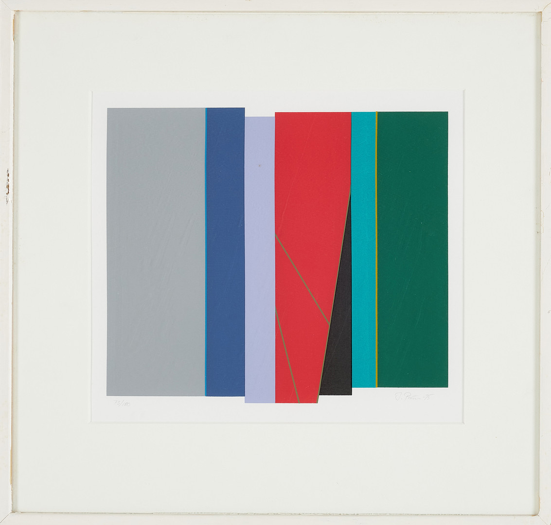 ILKKA PÄRNI. Geometrisk komposition, serigrafi, signerad, numrerad 73/180 samt daterad -95.