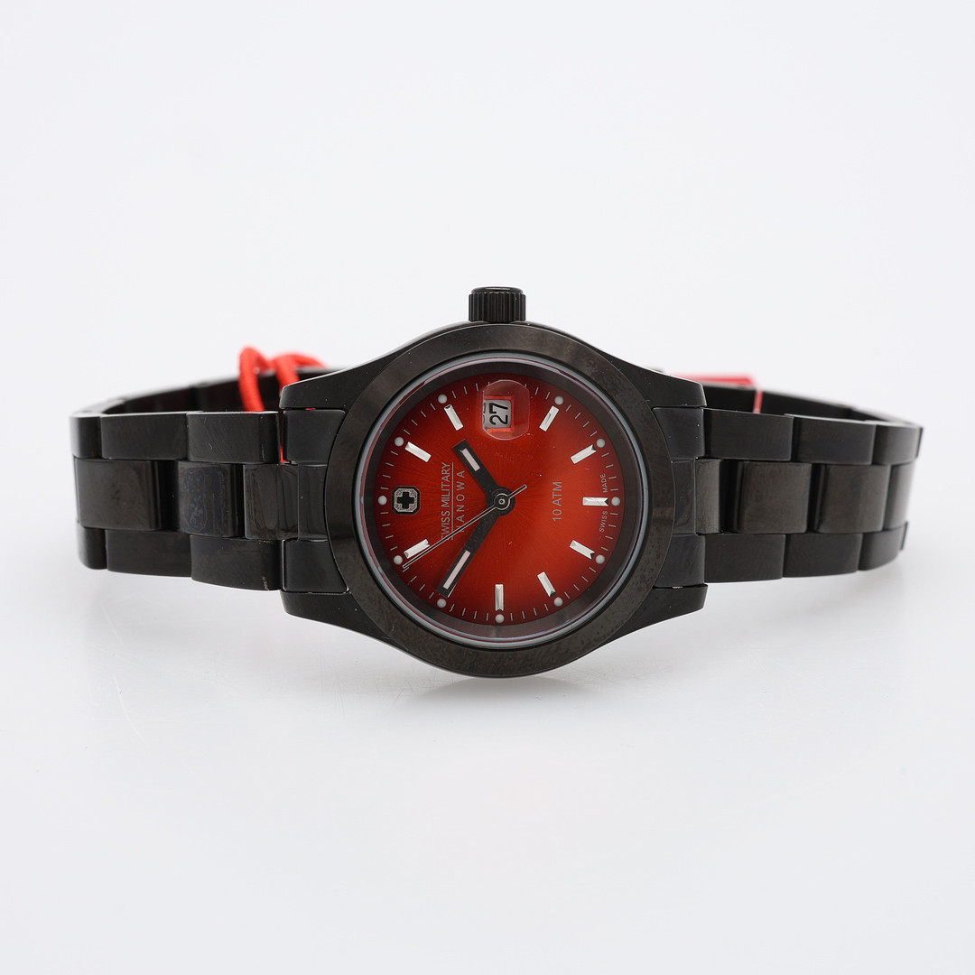 DAMARMBANDSUR, STÅL, SWISS MILITARY HANOWA FREEDOM, QUARTZ.