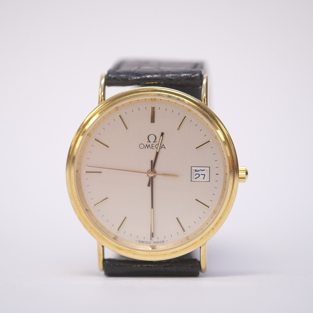 ARMBANDSUR, OMEGA, QUARTZ, 18K GULD.