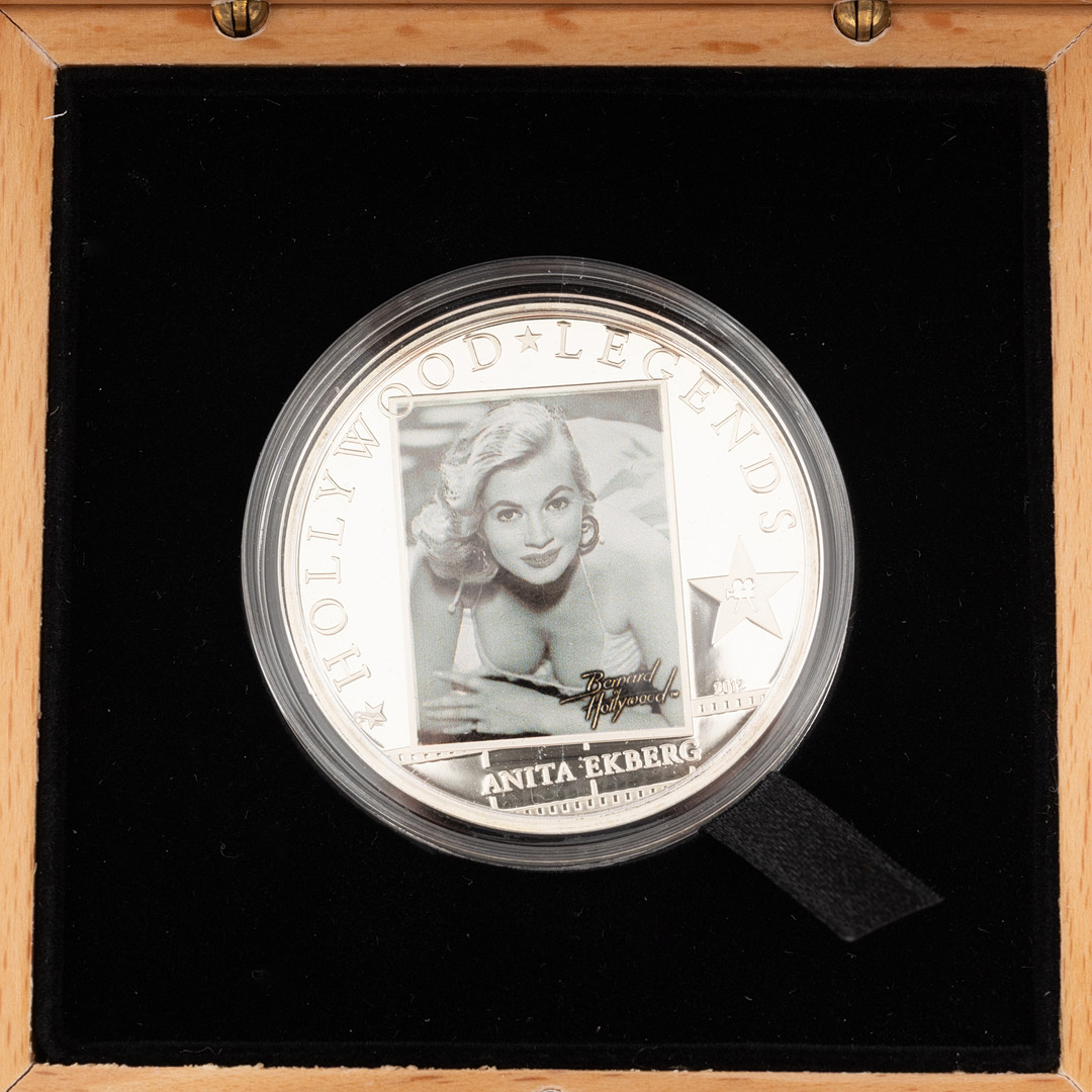 5 DOLLARS. Sterlingsilver. Cook Islands Hollywood Anita Ekberg.