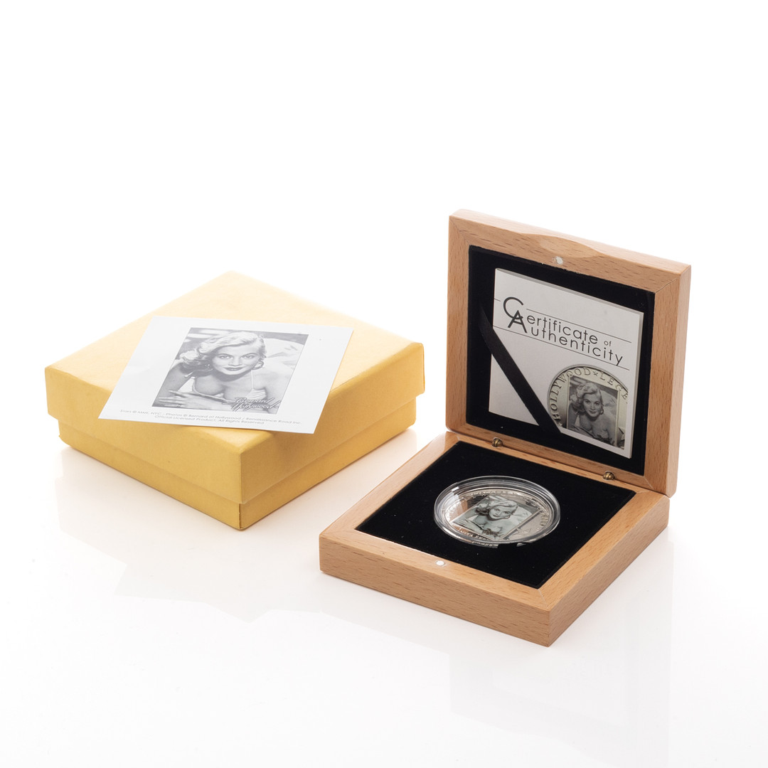 5 DOLLARS. Sterlingsilver. Cook Islands Hollywood Anita Ekberg.
