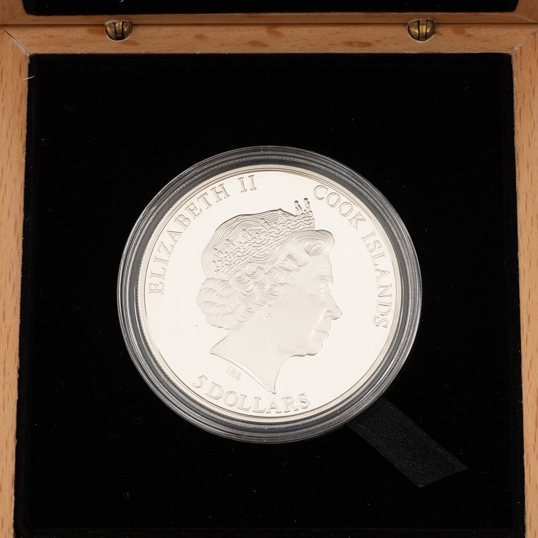 5 DOLLARS. Sterlingsilver. Cook Islands Hollywood Anita Ekberg.