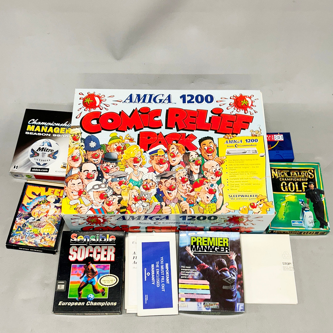 COMMODORE AMIGA 1200 COMIC RELIEF PACK.