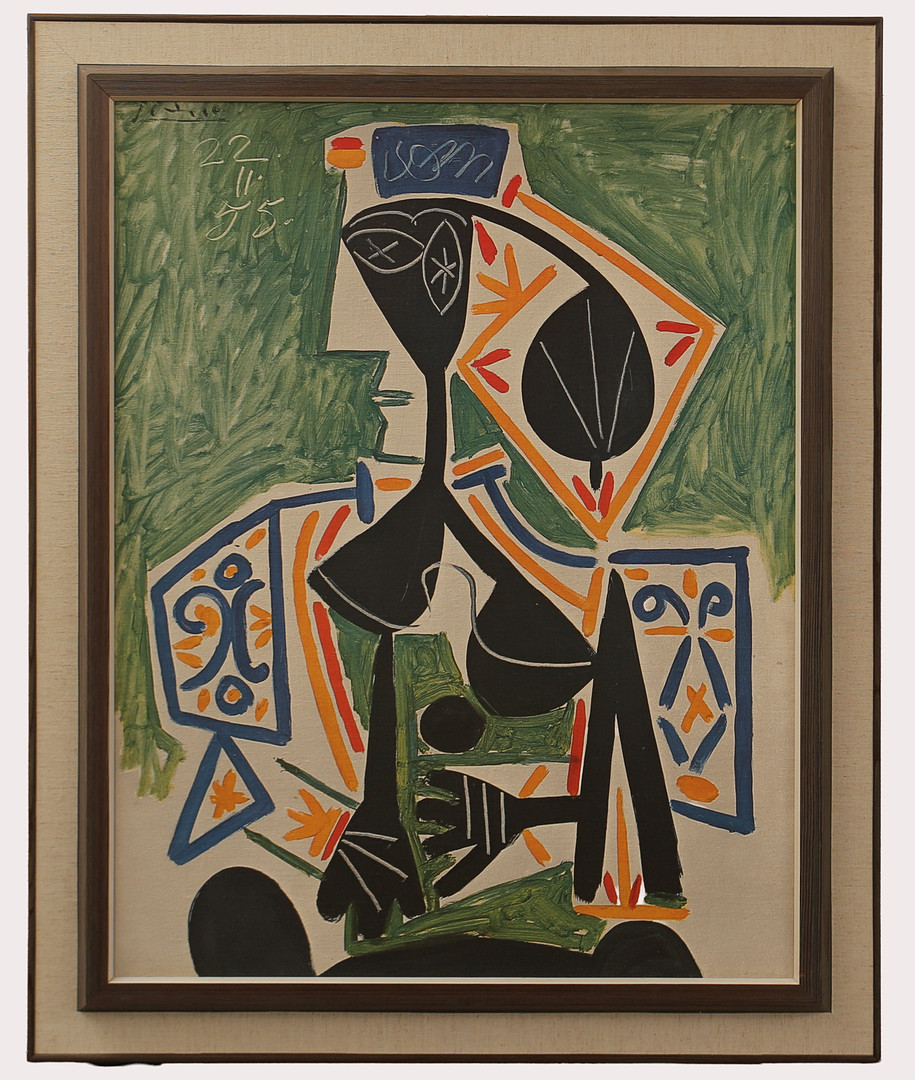 PABLO PICASSO. Efter. Oljetryck, "Turkisk kvinna", 1955. Otydligt nummer 1179.
