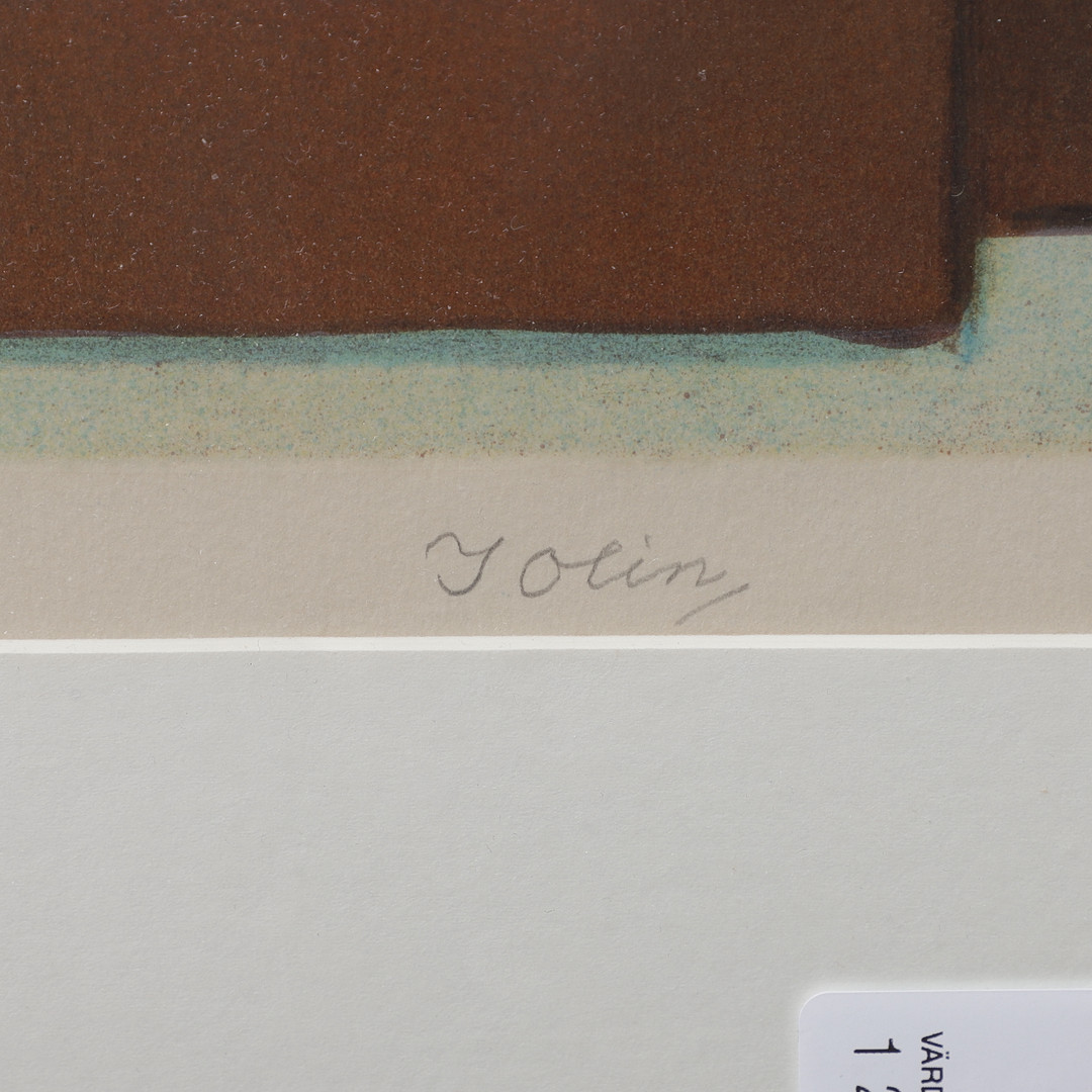 EINAR JOLIN. Färglitografi, signerad och numrerad 199/360.