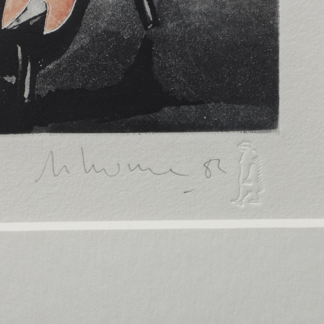 ALAIN SOUCASSE. "Tribute to Marilyn", färglitografi, signerad och numrerad 48/150.