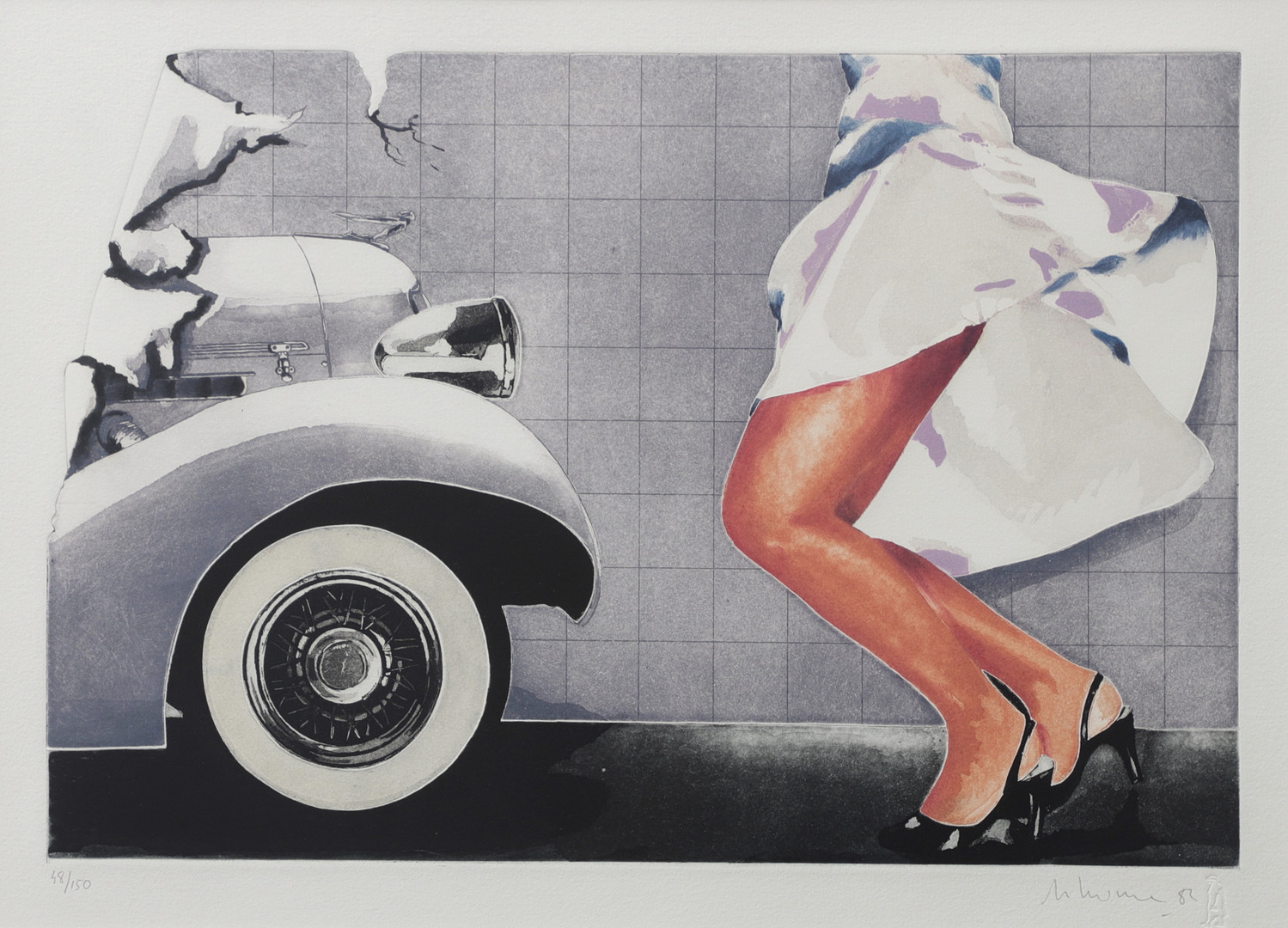ALAIN SOUCASSE. "Tribute to Marilyn", färglitografi, signerad och numrerad 48/150.