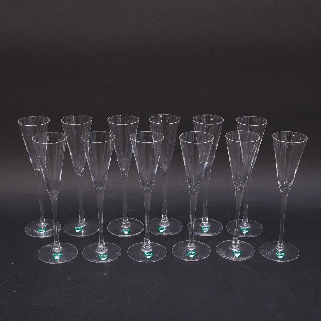 GLAS, ORREFORS, 12 STYCKEN.