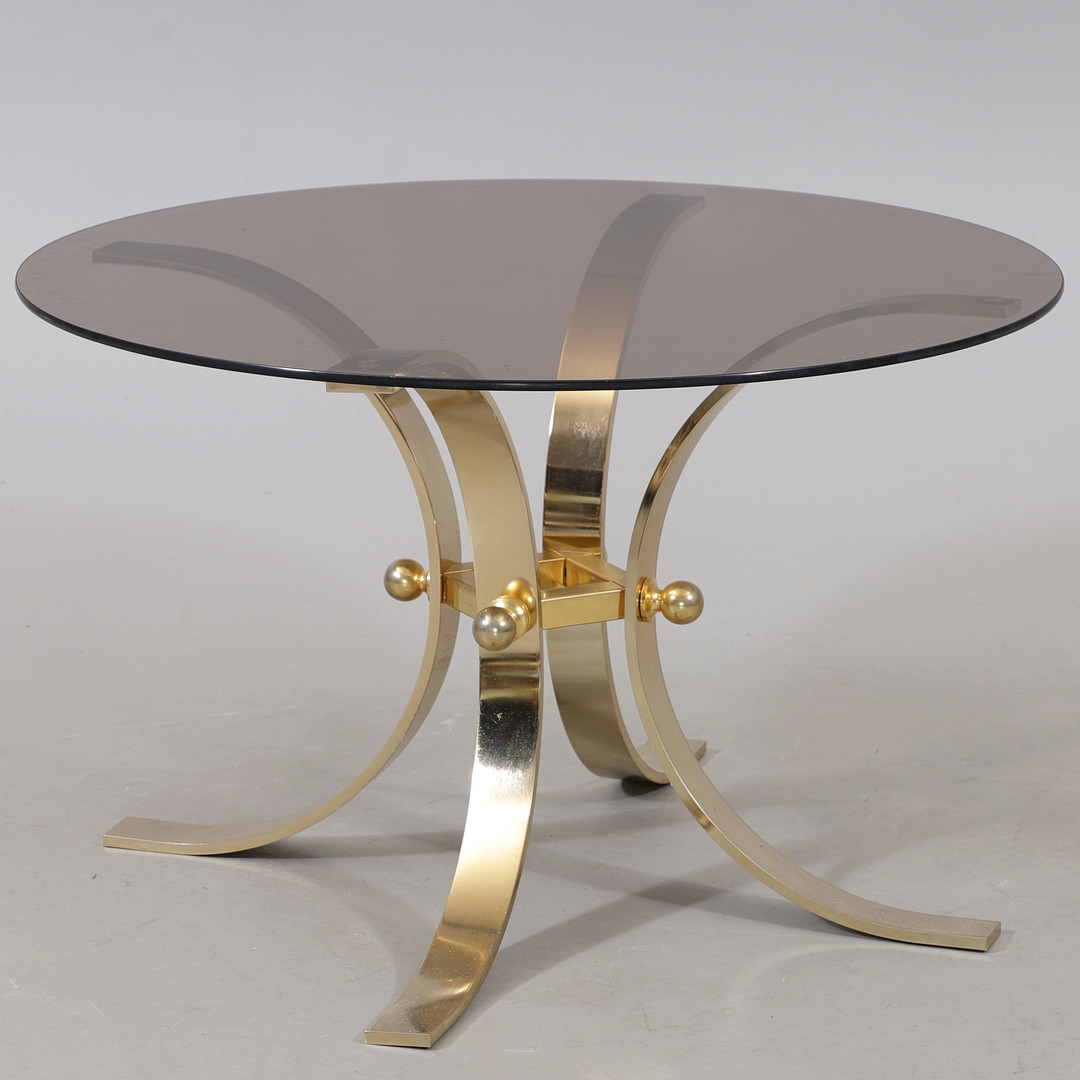 SOFFBORD, glas/mässing, 1900-talets andra hälft.