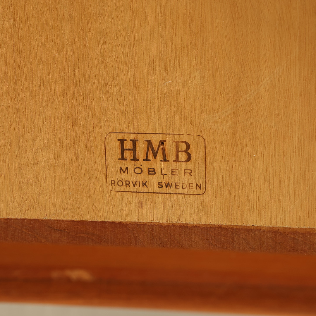 SIDOBORD / LAMPBORD, HMB Möbler, Rörvik, 1950/60-tal.