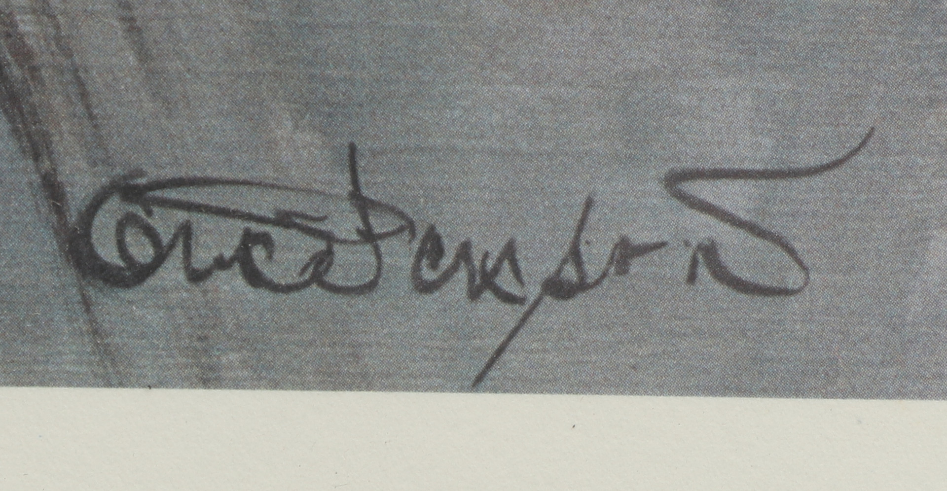 OVE PERSSON. EFTER. Offsettryck, "Byholma station", signerad i tryck.