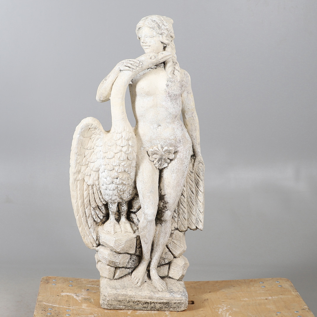 A LARGE STATUE OF LEDA AND THE SWAN.