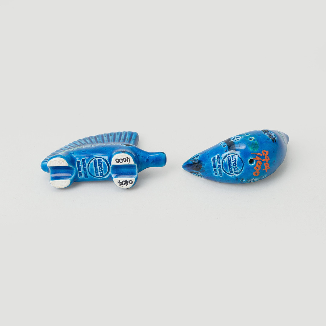 MINIATYRER, 2 st, "Rimini Blu", keramik. Bitossi.