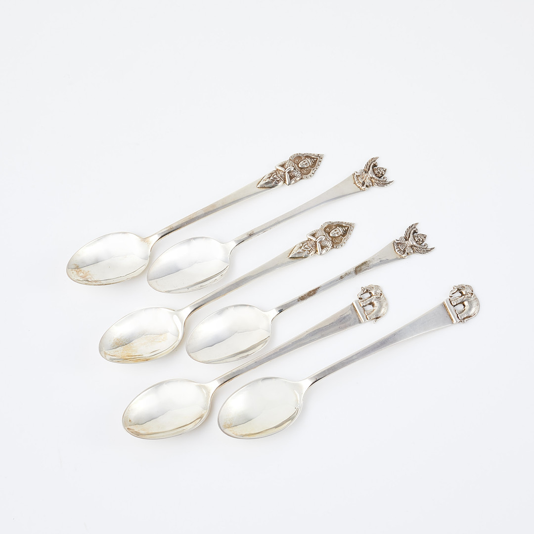 KAFFESKEDAR, 2+2 st., sterling silver, Siam/ Thailand, totalvikt 4 st; 53 g.