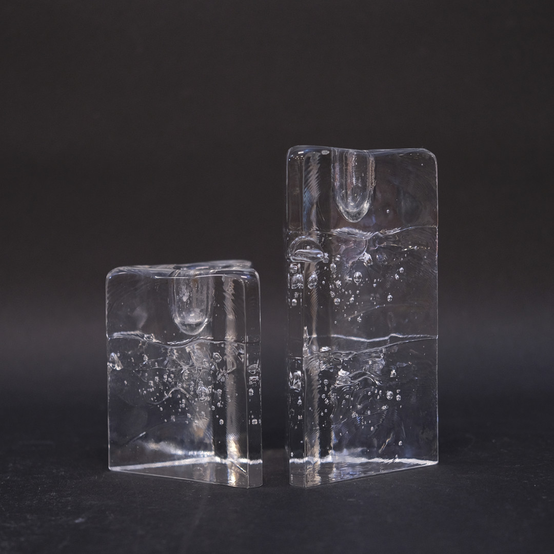 TIMO SARPANEVA. LJUSSTAKAR, TVÅ STYCKEN, "ARKIPELAGO", IITTALA.