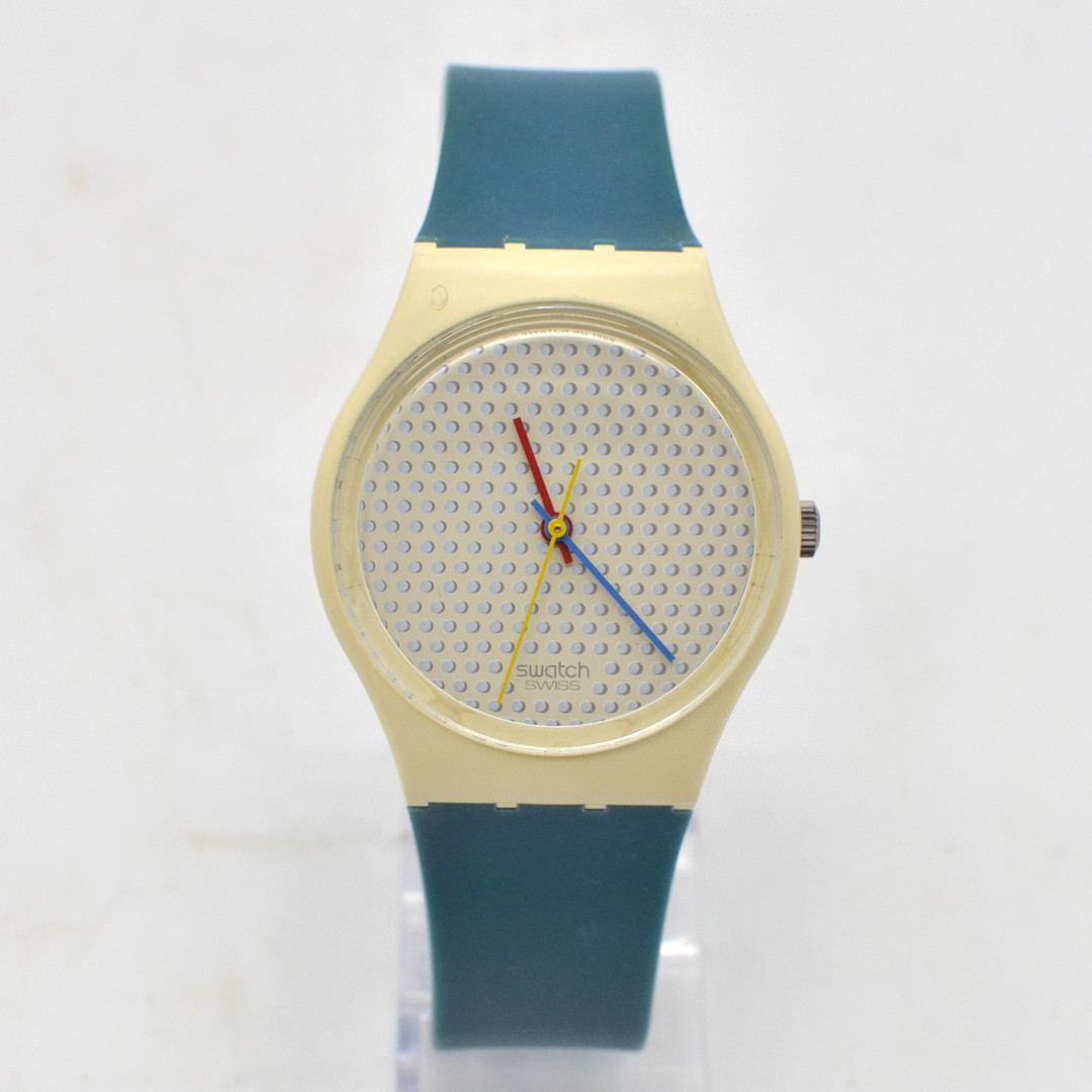SWATCH, PING PONG BLUE, GW106, ARMBANDUHR, 1986, KUNSTSTOFF, QUARZWERK, WASSERDICHT BIS 3 BAR.