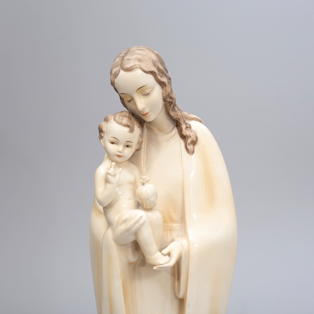 FIGURIN, porslin, Madonna med barn.
