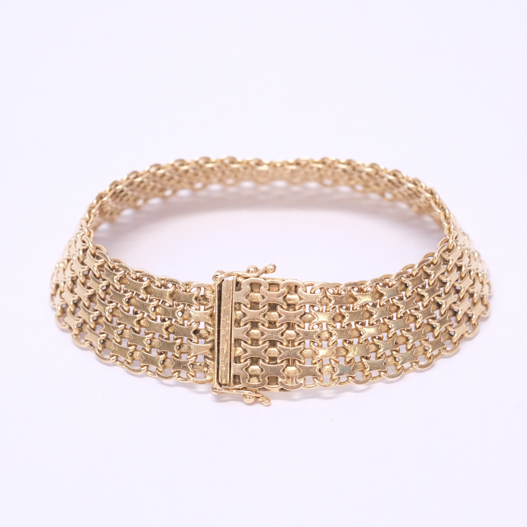 ARMBAND, X-LÄNK, 18K GULD.