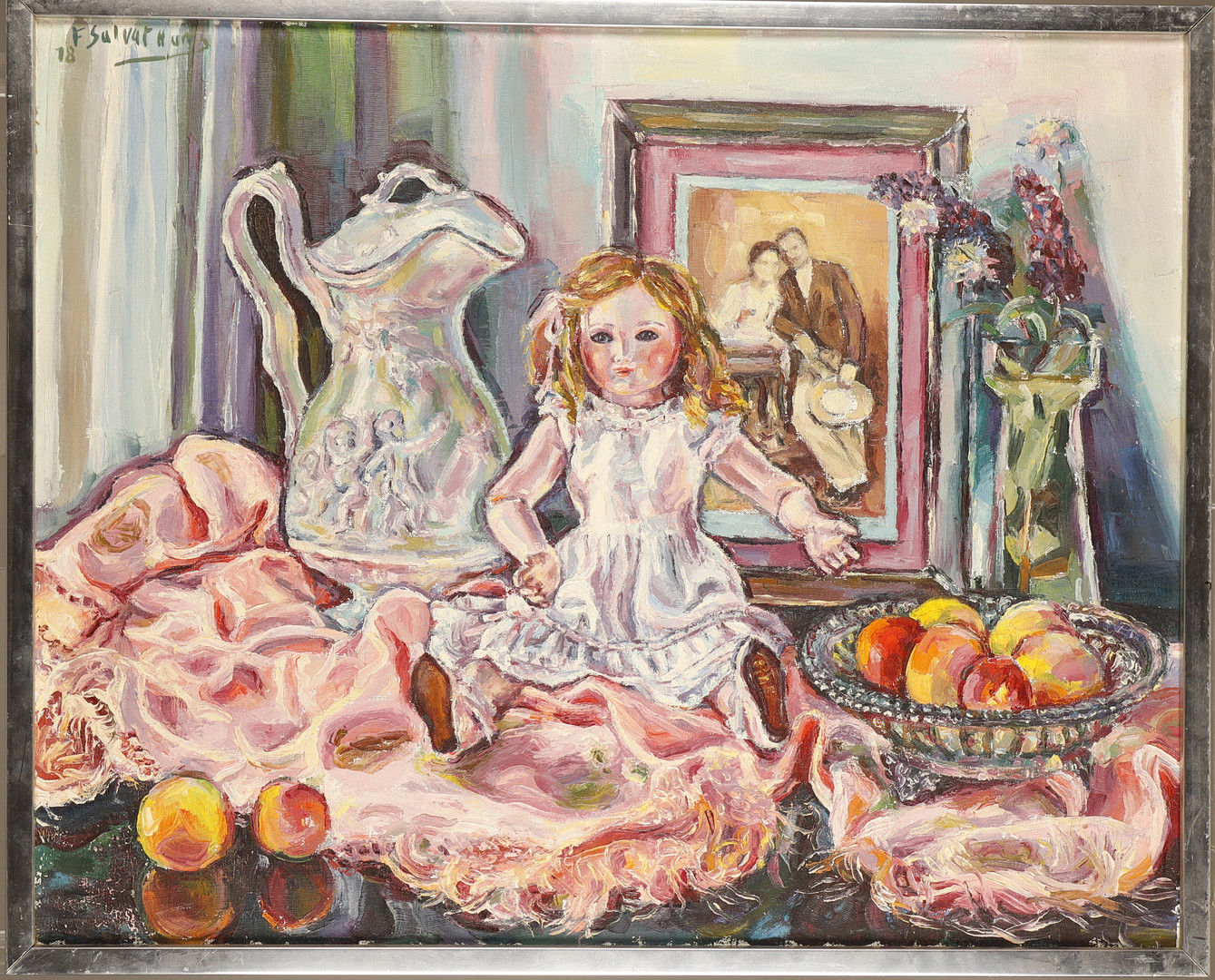 FRANCISCA SALVAT HOMS. "Muñeca y abuelos".