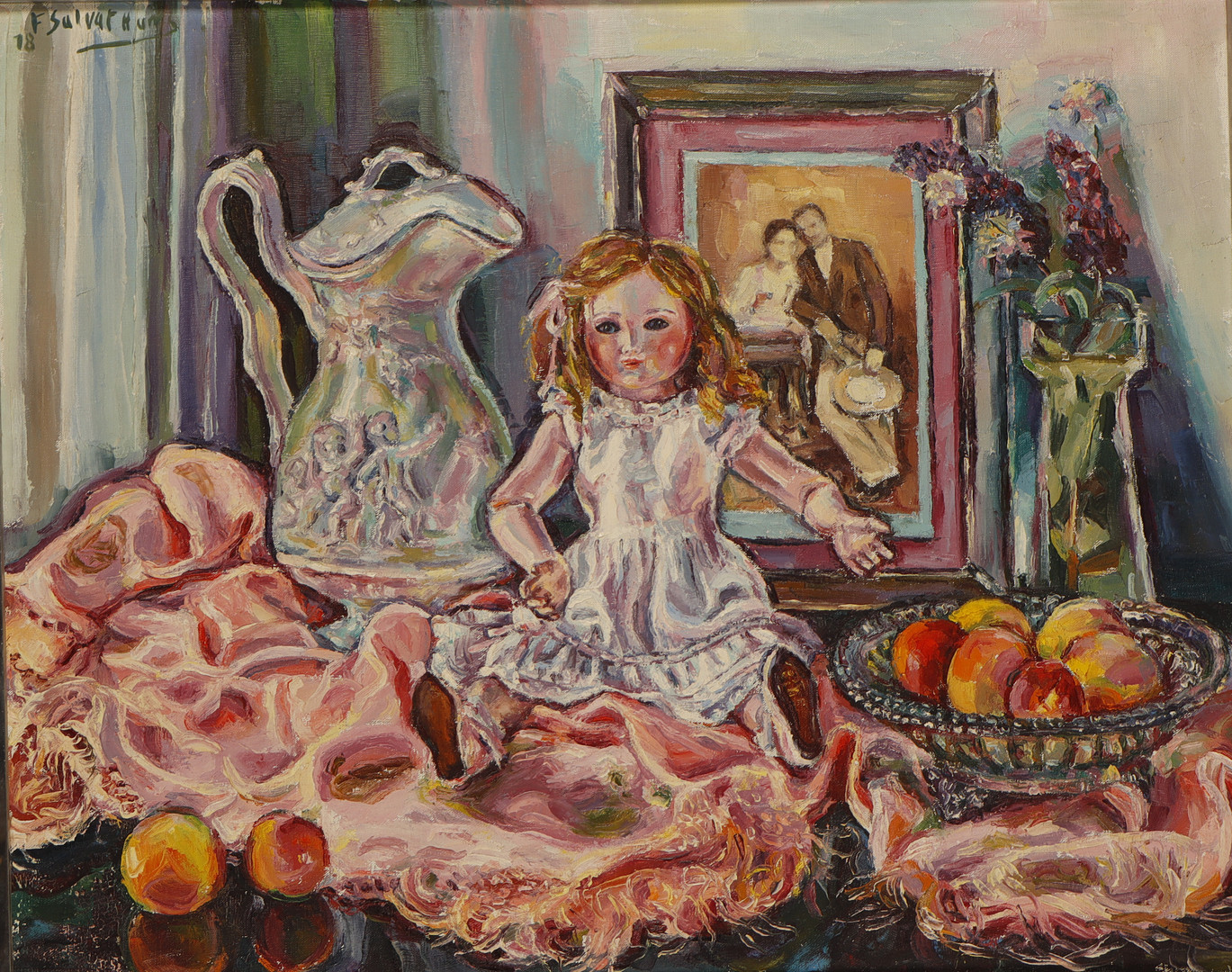 FRANCISCA SALVAT HOMS. "Muñeca y abuelos".