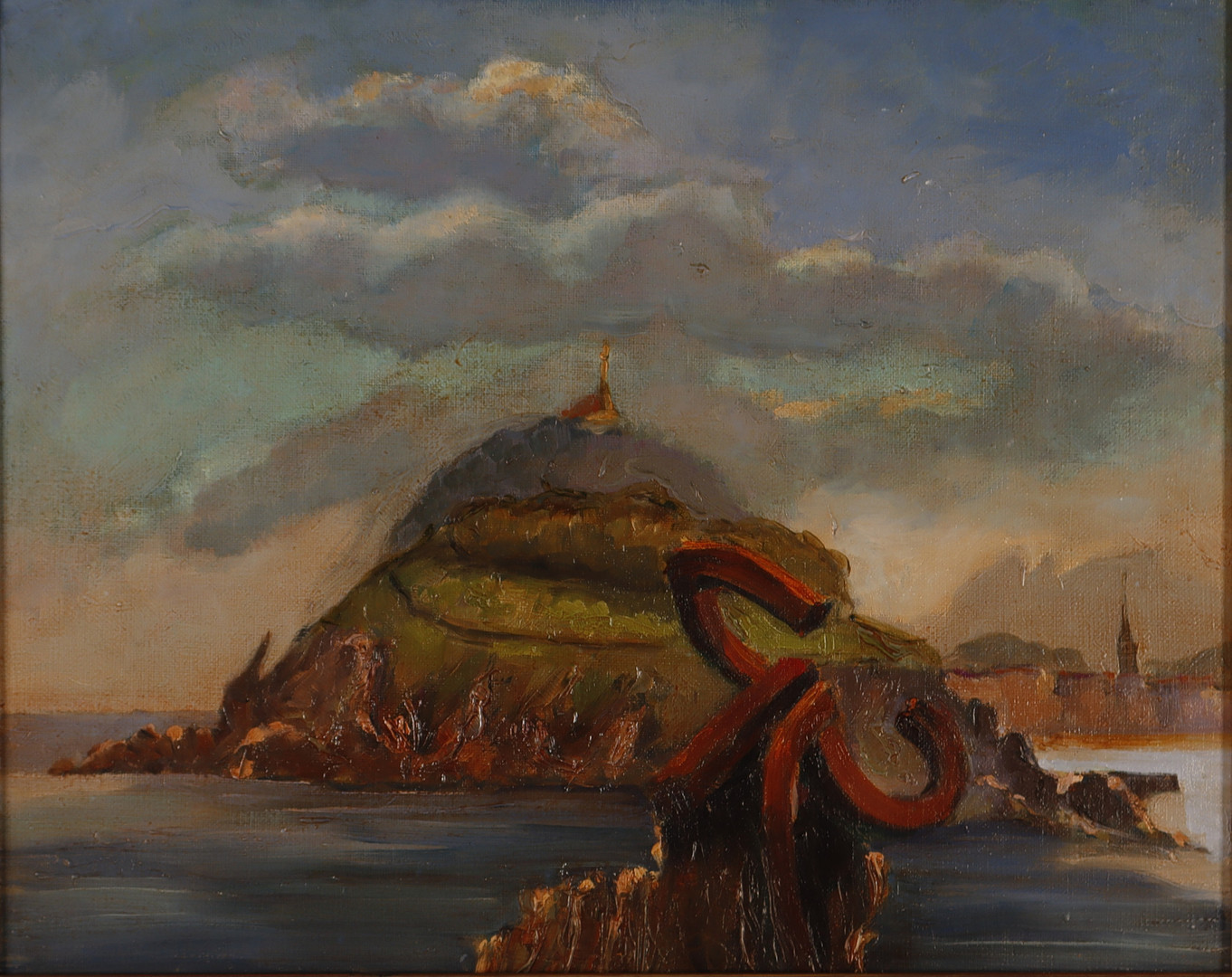 ESCUELA ESPAÑOLA DE FINALES DEL SIGLO XX. Vista de San Sebastián.