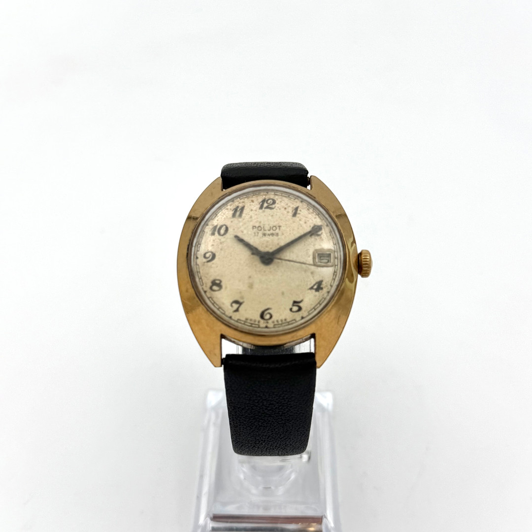 POLJOT, armbandsur, 1970-tal, manuell, gulddouble´.