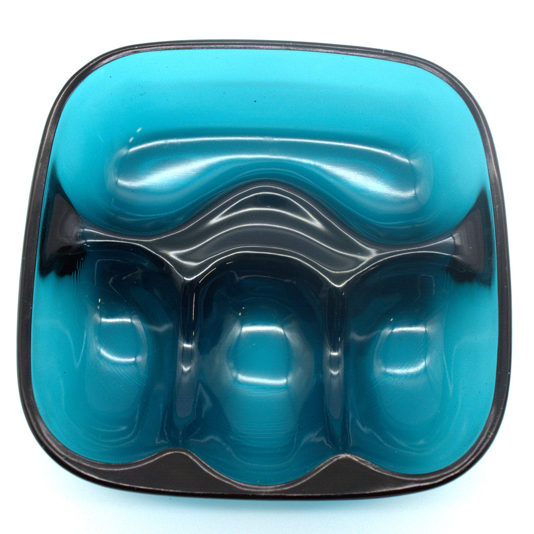 WILHELM WAGENFELD. GLAS DESIGNERSCHALE IM BAUHAUSSTIL, FÜR WMF GEISLINGEN, 1951 - 1959.