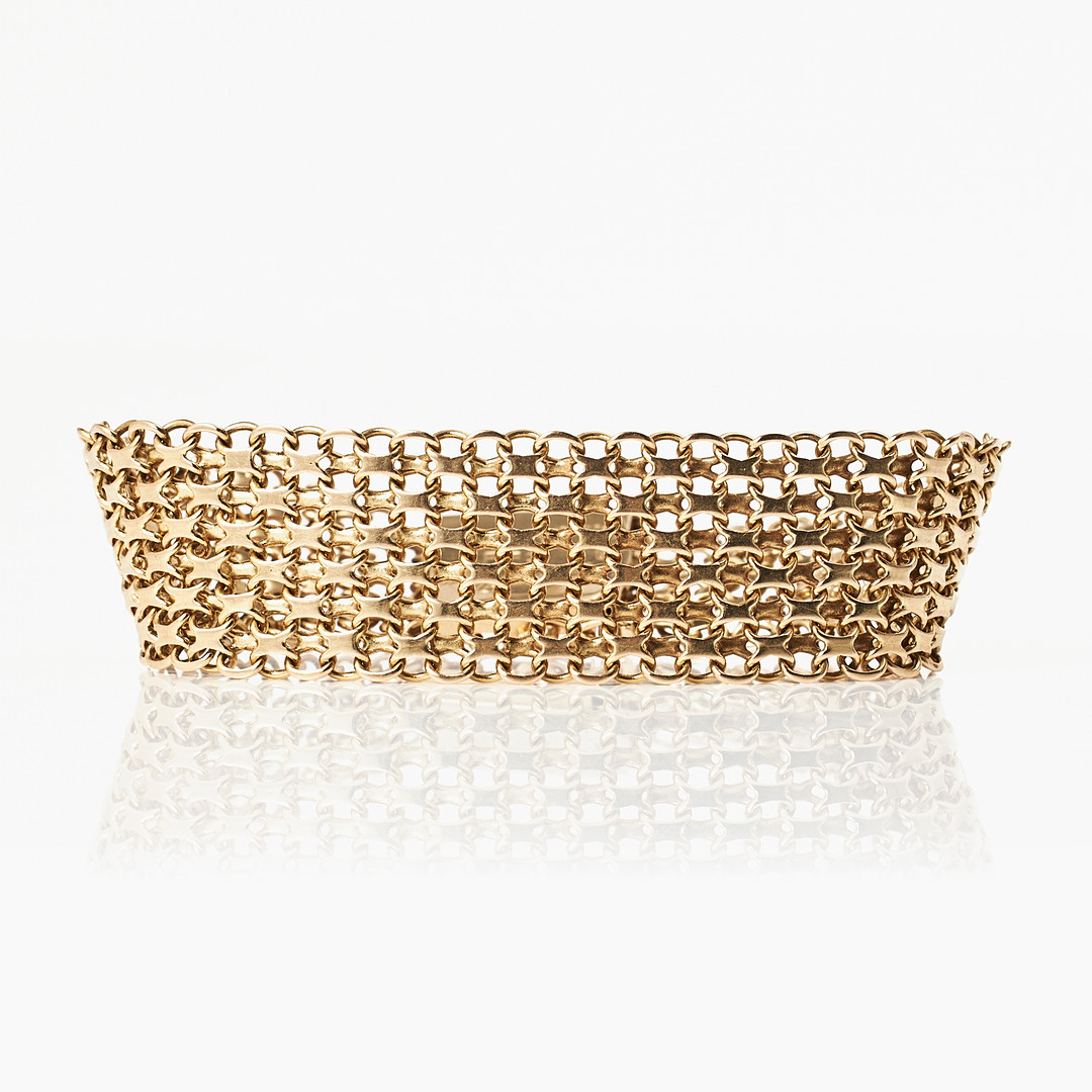 ARMBAND, 18 k guld, x-länk, Ädelsmycken, Stockholm 1967.